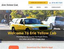 Tablet Screenshot of erieyellowcab.com